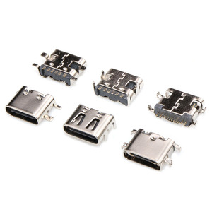 Échantillon Gratuit Connecteur USB-C Vertical 16 Broches Type-C Femelle PCB 16p Prise SMT USB-C 3.1 24 Broches Prise de Charge 5A Connecteur USB-C 24 Broches - Product Image 3