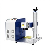 Machine de marquage laser à fibre refroidie par air CNC 2.5D 3D 20W 30W 50W 70W 100W pour métal, compatible avec le logiciel EZCAD, prend en charge les formats DXF BMP PLT