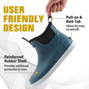 OODM รองเท้าบูทหุ้มข้อยางใช้ได้ทั้งชายและหญิง, อุปกรณ์ตกปลาแข็งแรงทนทานเหมาะสำหรับใส่ทำงานในน้ำ - Product Image 3