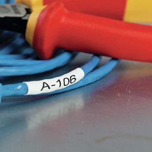 Etichettatrice Industriale <span class=keywords><strong>DYMO</strong></span> Compatibile con Tubi da 3/4 Pollici, Stampa Bianca/Nera A18057 18057, Nastri per Stampante di Tubi Termorestringenti Industriali - Product Image 3