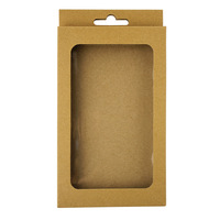 Boîte d'emballage électronique pliante en papier kraft recyclé avec impression de logo personnalisé pour fenêtres en relief