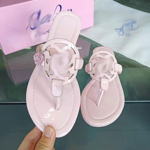 Sandalias Planas <span class=keywords><strong>de</strong></span> <span class=keywords><strong>Playa</strong></span> Casuales para <span class=keywords><strong>Mujer</strong></span>, Diseño Veraniego con Pedrería, <span class=keywords><strong>Chanclas</strong></span> Abiertas al por Mayor - Product Image 4
