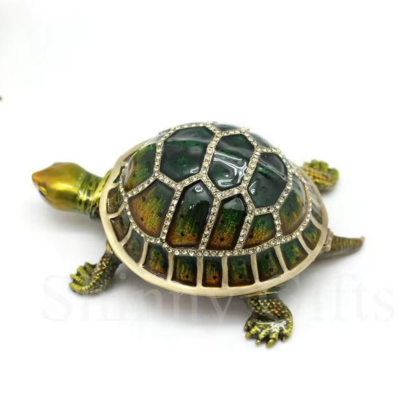 SHINNYGIFTS Wholesales Sea Turtle Trinket Box Decorative Tortoise