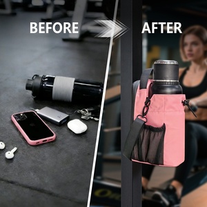 Custom Logo Waterproof Zipper Phone Pocket Magnetic Gym Bag with Water Bottle Holder Sport Fitness <strong>Gymbag</strong> for <strong>Women</strong> Men - Product Image 5