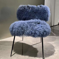 Gainsville Furniture Chaise d'appoint moderne pour meubles de salon Chaises assises Chaise moderne en laine à siège unique