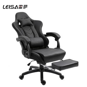 Bon marché, mobilier de <span class=keywords><strong>bureau</strong></span> pour jeux de course DOWINX, siège de jeu pivotant ergonomique avec logo personnalisé, fauteuil de jeu Silla avec assise épaisse - Product Image 2