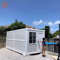 Maison mobile miniature prête à être expédiée, structure en acier, conteneur modulaire pliable de 20 pieds pour dortoir ou bureau