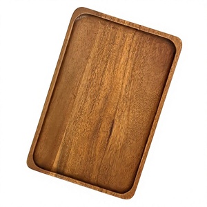 Acacia <b>Wooden</b> Serving Plate Multi Shape Food Safe Hand Wash Only <b>Utensils</b> For <b>Kitchen</b> Use Made in Vietnam - Product Image 4