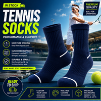 Chaussettes de tennis en coton, polyester et élasthanne, avec soutien de la voûte plantaire, compression, respirantes, anti-ampoules, évacuant l'humidité, livraison gratuite