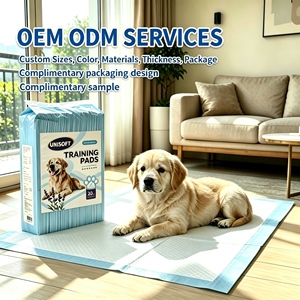 แผ่นรองซับฉี่สัตว์เลี้ยง OEM ODM 6 ชั้น แผ่นรองฉี่สุนัขแบบใช้แล้วทิ้ง สำหรับสุนัขและ<span class=keywords><strong>ลูก</strong></span>สุนัข ซึมซับดีเยี่ยม ผลิตจากวัสดุ PE - Product Image 2
