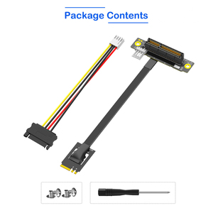 <span class=keywords><strong>M</strong></span>.2 WiFi A.E Key A&E 转 PCI-e 4X 转接线 柔性转接线 SATA&4Pin 电源 EMI 屏蔽 适用于 PCIE 3.0 X1 X4 X16 适配卡 - Product Image 6