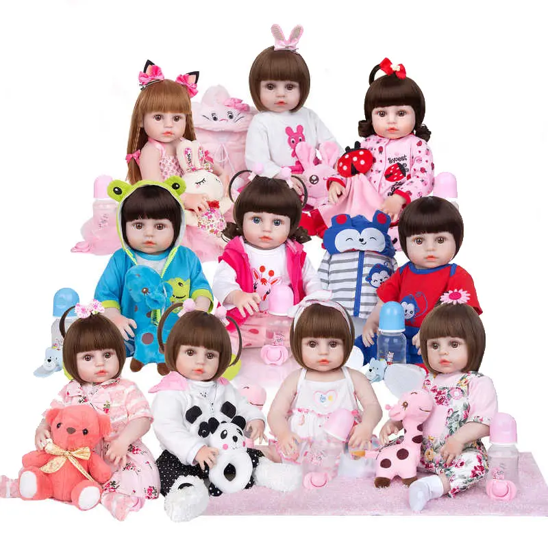 Keiumi 49CM New Handmade Silicone Beautiful Male Dolls Female DollおもちゃすべてReborn Silicone Doll