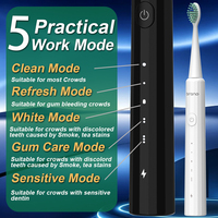 Sikat Gigi Elektrik Alibaba-India Portable Dental Gums Ultrasonic Elektronik Tahan Air IPX7 Otomatis Smart Sonic Isi Ulang
