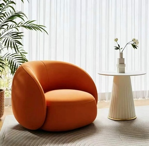 <b>Cream</b> Style Yuanbao <b>Sofa</b> Light Luxury Simple Leisure Chair High-end Salon Furniture for Rest & Negotiation Area - Product Image 2