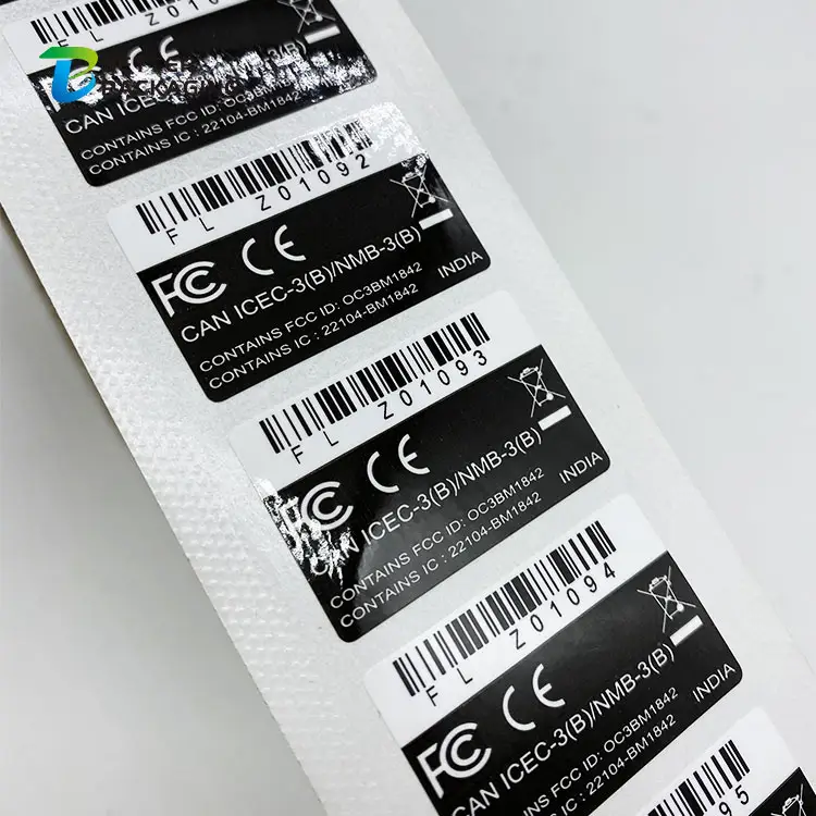 防水光沢ダイカットカスタムロゴステッカープライベート印刷電気CEラベル