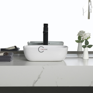 Lavabo Cuadrado de Cerámica para Baño, Mueble de Baño con Lavabo, Diseño Simple Estándar Europeo, Venta al Por Mayor - Product Image 2