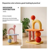 Arbre à chat vertical en panneaux de densité, avec lit intégré – Gain de place, durable, faible perte de fibres, style épuré, idéal pour les petits logements