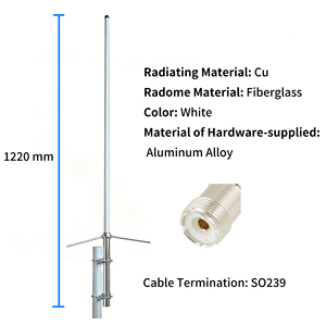 <span class=keywords><strong>Antenne</strong></span> omnidirectionnelle colinéaire quadri-bande en fibre de verre 28/50,5/145/435 MHz <span class=keywords><strong>pour</strong></span> <span class=keywords><strong>radio</strong></span> de base 10m/6m/2m/70cm - Product Image 3
