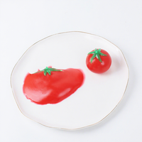 Balle d'eau anti-stress en forme de tomate, balle de décompression, jouet à presser en forme de tomate, jouet populaire pour enfants
