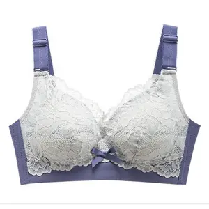 Traceless care underwear with lace fitting and steel ring free underwear with raised side collection and sexy bra