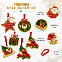 Imán Metálico Navideño con Forma Personalizada para Decoración de Árboles y Empaque de Regalos