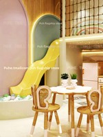 Loft yatakları ile kabine 1.2m boys 'ranza Set özelleştirilebilir ahşap slayt yatak üst oyun alanı ve halat Net ile yaşlanma çocuklar için