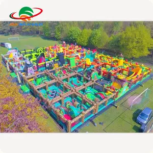 กลางแจ้งขนาดใหญ่5Kวิ่งInflatable Theme Parkอุปสรรค,Inflatable Big Bounceกระโดดปราสาท