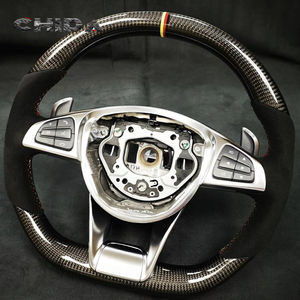 พวงมาลัยคาร์บอนไฟเบอร์เหมาะสำหรับ W204 W205ของ mercedess benzs AMG C63 C43 W212 W211 W213 E300 X166 G63 808 E63 A45 G500 <span class=keywords><strong>S63</strong></span> - Product Image 6