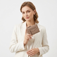 Tailian antivol femmes fermeture éclair portefeuille litchi Texture PU doublure courte affaires Style bohème Portable porte-monnaie en gros PC