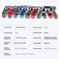 Manette de jeu sans fil à double vibration compatible avec PS4, PC, téléphone Android, Steam, joystick