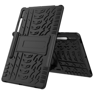 Para Samsung <span class=keywords><strong>Galaxy</strong></span> <span class=keywords><strong>Tab</strong></span> <span class=keywords><strong>S7</strong></span> Plus 12,4 "Plástico y TPU Bumper Defender Con Kickstand - Product Image 1