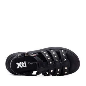 Sandales compensées noires Xti pour femme, talon de 4 cm, taille 41, style plateforme - Product Image 5