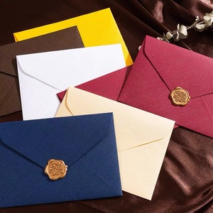 <span class=keywords><strong>Enveloppe</strong></span> d'invitation de <span class=keywords><strong>mariage</strong></span> personnalisée simple style occidental lin texture papier <span class=keywords><strong>kraft</strong></span> papeterie - Product Image 1
