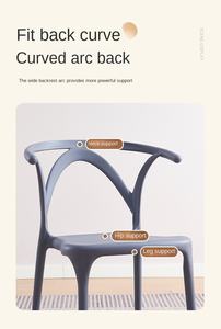 Silla <span class=keywords><strong>de</strong></span> plástico barata para jardín, silla apilable para exteriores, silla <span class=keywords><strong>de</strong></span> comedor <span class=keywords><strong>de</strong></span> ocio <span class=keywords><strong>de</strong></span> fibra <span class=keywords><strong>de</strong></span> resina PP sin brazo - Product Image 5