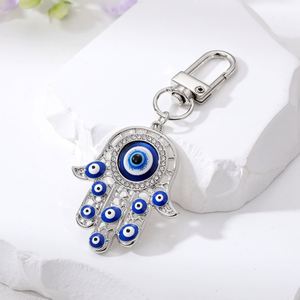 Llavero de Lujo con Dijes de Ojo Turco y Amuletos de Buena Suerte con Pedrería para Mujeres y Niñas - Product Image 4