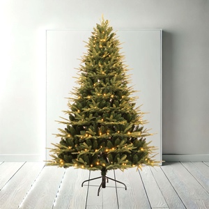 Châu Âu Nhà Máy Bán Buôn Chất Lượng Cao Thân Thiện Với Môi Mỏng PE + PVC Nhân Tạo Vân sam Cây Giáng Sinh Đèn Ấm Áp Ngọn Lửa Kháng - Product Image 1