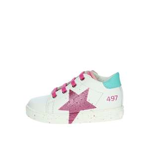 Zapatillas Falcotto para niña, color blanco, fucsia, con estampado de estrellas, informales - Product Image 1