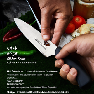 Coltello da cucina professionale da 8 pollici in acciaio inossidabile per la preparazione dei cibi - Product Image 3