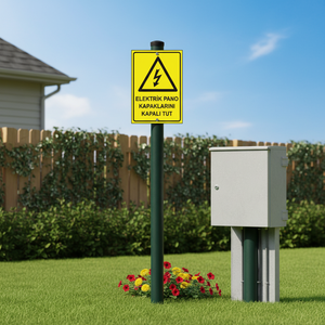 Panneaux de signalisation « Les couvercles des panneaux électriques doivent être fermés » pour la cour et la pelouse – Rappel de sécurité essentiel - Product Image 3