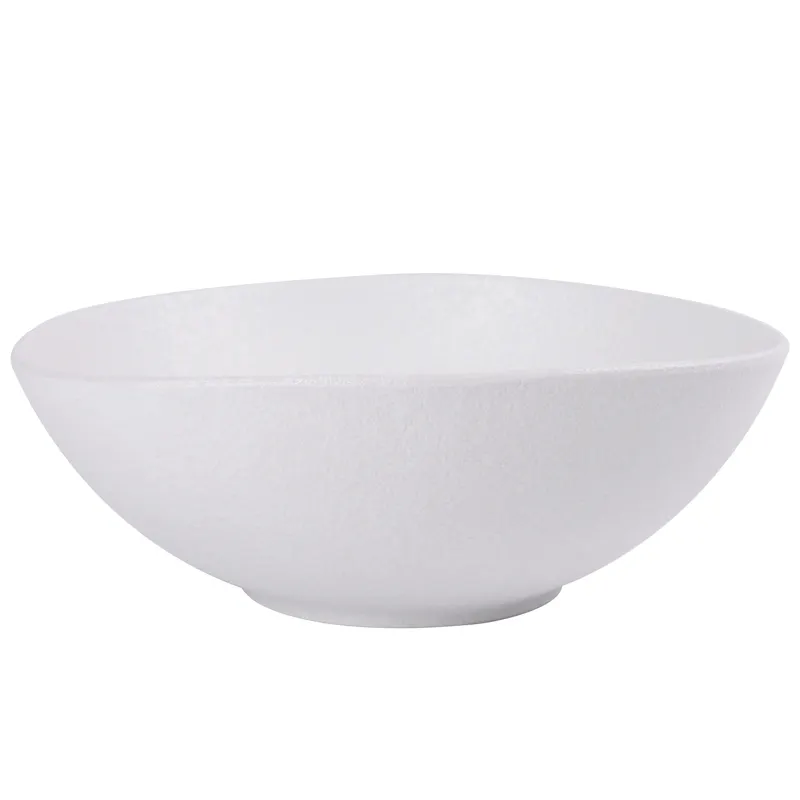 Matte White Ceramic Homeware Porcelain Fruit Salad Cereal Bowl Sets Tapas Serving Bowl