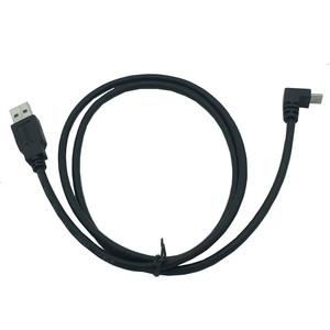 Usb3.0 <b>Type</b> <b>C</b> Right Angle Data <b>Cable</b> For Computer 3A <b>Fast</b> <b>Charging</b> Pure Copper Shielded PVC Jacket Elbow Connector - Product Image 1