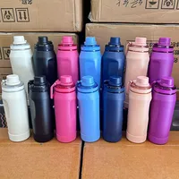 ZP RTS Tersedia 550ml 750ml Tumbler Stainless Steel Lapis Ganda Vakum Terisolasi Botol Air Minum untuk Perjalanan dengan Pegangan Portabel