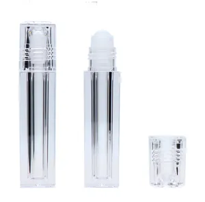 Makyaj yüksek kaliteli dudak yağı konteyner rulo dudak parlatıcı şişe ambalaj açık özel silindir topu tüp Lipgloss tüp kozmetik