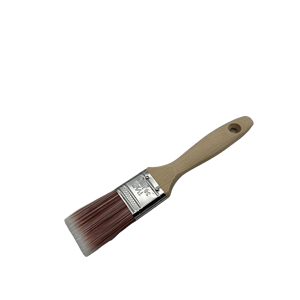 1,5 inch synthetische rood-witte borstelharen, rechtstreeks van de fabriek, platte verfkwasten, houten beverstaart handvat, DIY, OEM, aanpasbaar - Product Image 2