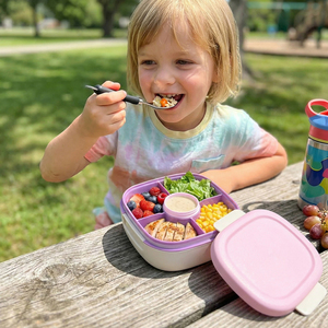 Boîte à lunch bento en plastique éco-responsable Everich sans BPA, 5 compartiments, pour les enfants à l'école, compatible micro-ondes et avec couvercles <span class=keywords><strong>de</strong></span> conservation inclus - Product Image 3