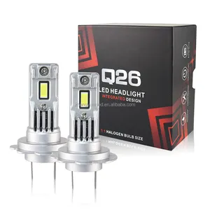 2024 Luxfighter un mazon fornitore best seller nero Q26 H7 ad alta luminosità CSP7035 CANBUS gratuito fari per auto plug and play