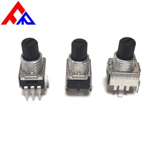 โพเทนชิโอมิเตอร์แบบหมุน 3 ขา คาร์บอนคอมโพสิต แกนแบบมีร่องเกลียว M9 ขาแบบ PC 1 ช่อง 1 รอบ ปรับได้ - Product Image 3