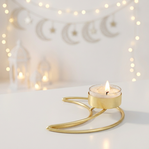 Nouveau support de bougie chauffe-plat mini en forme de lune pour décorations de table festives et d'intérieur - Product Image 1