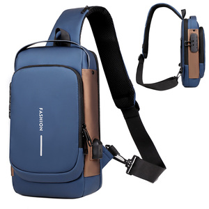 Zaino da Viaggio Antifurto Impermeabile da <span class=keywords><strong>Uomo</strong></span>, Borsa a Tracolla Monospalla a Bandoliera, Borsa a Tracolla da <span class=keywords><strong>Uomo</strong></span> Letter Rider - Product Image 5