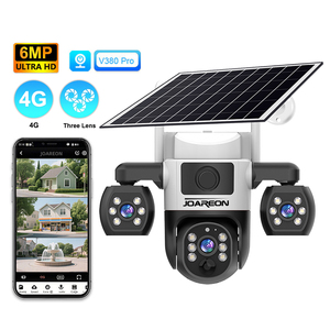 Joareon New v380pro ba ống kính năng lượng mặt trời 4 gam Sim Card mạng năng lượng không dây surveil PTZ camera ngoài trời an ninh năng lượng mặt trời cctv camera - Product Image 1